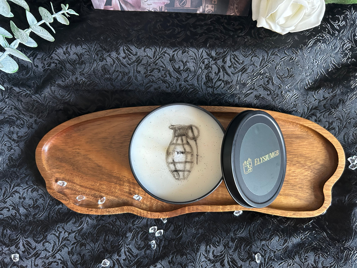 Officially licensed Mercenary and Mortician candle