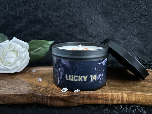 Officially licensed Lucky 14 candle