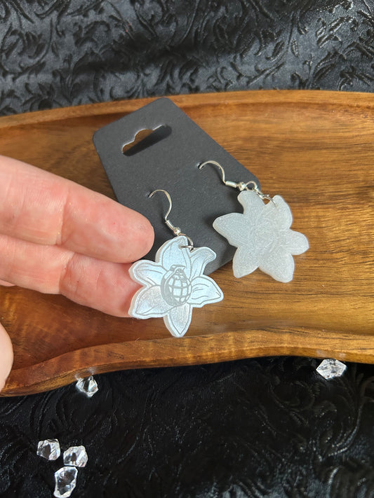 Officially licensed Mercenary and the Mortician earrings